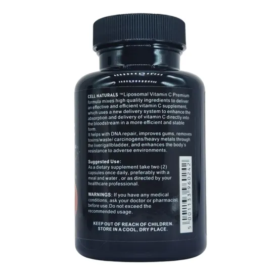 Cell Naturals Liposomal Vitamin C 1600mg Capsules 60 Capsules