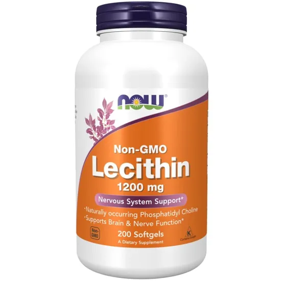 NOW Foods Lecithin 1200mg Non-GMO 100 Softgels