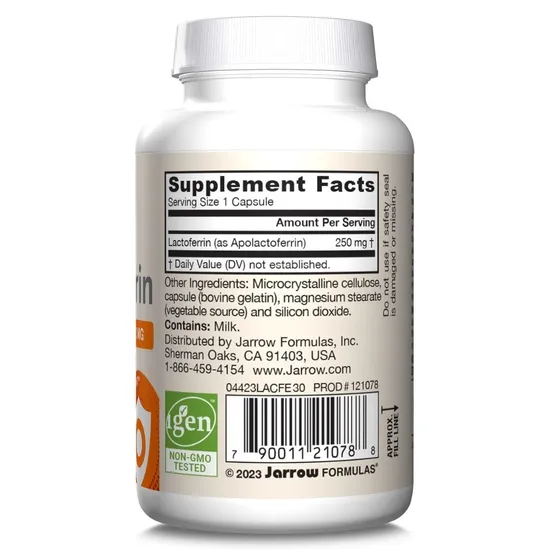 Jarrow Formulas Lactoferrin 250mg 30 Capsules