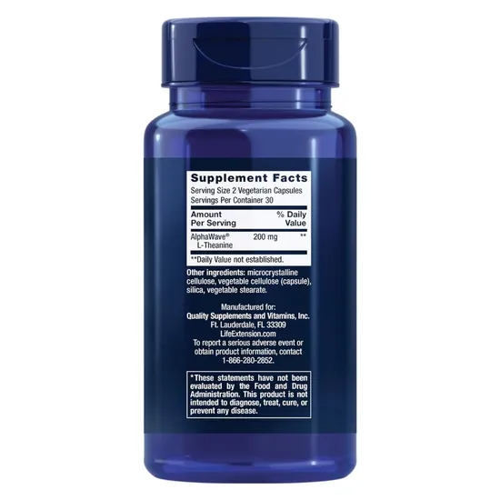 Life Extension L-Theanine 100mg 60 Vegicaps