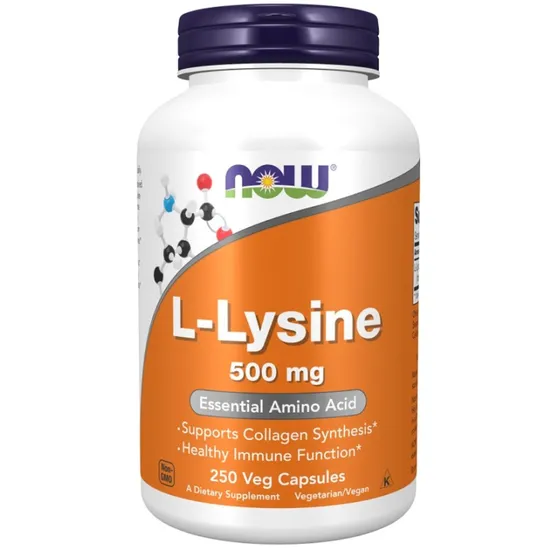 NOW Foods L-Lysine 500mg Capsules 100 Capsules