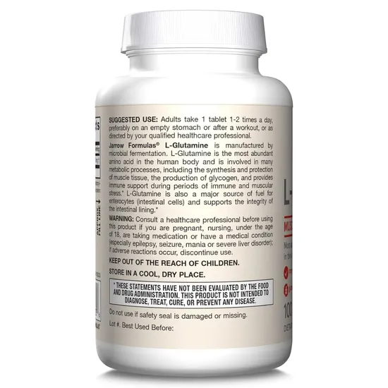 Jarrow Formulas L-Glutamine 1000mg 100 Tabs