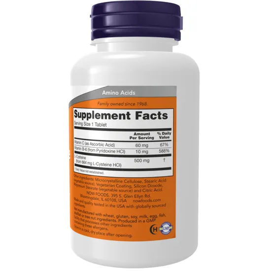 NOW Foods L-Cysteine 500mg 100 Tablets