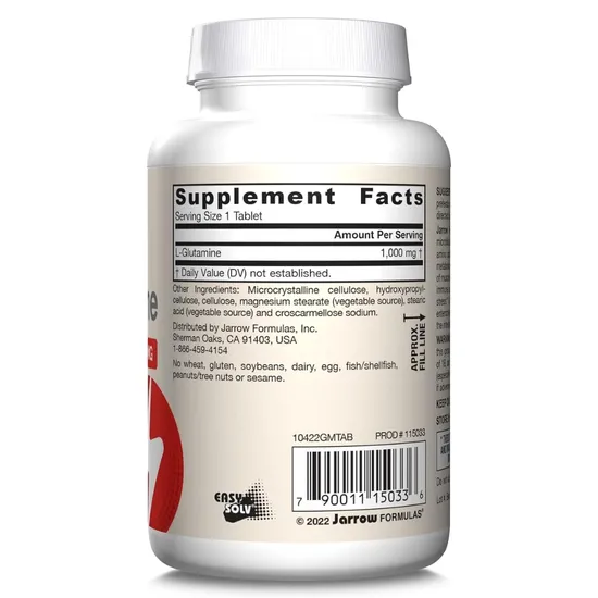 Jarrow Formulas L-Glutamine 1000mg 100 Tabs