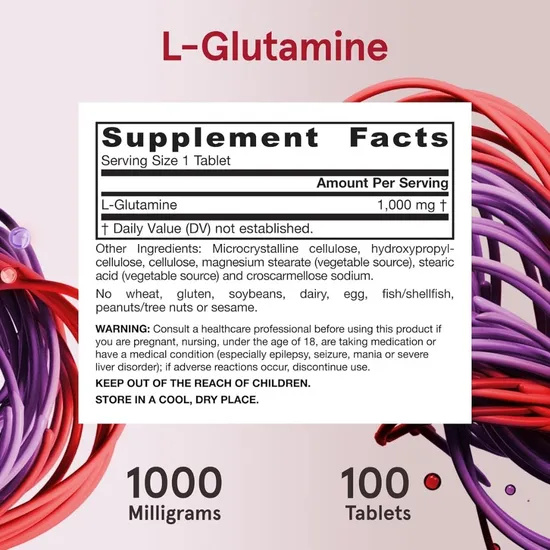 Jarrow Formulas L-Glutamine 1000mg 100 Tabs