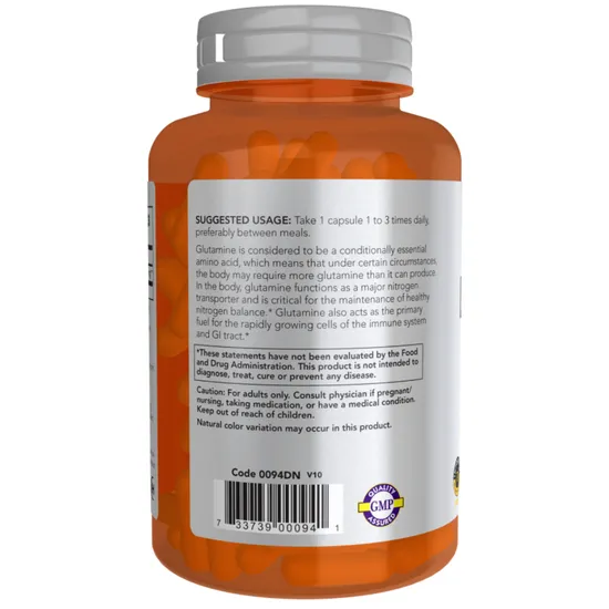 NOW Foods L-Glutamine 1000mg Capsules 120 Capsules