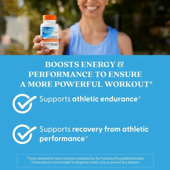 Doctor's Best L-Arginine Sustained + Immediate Release 500mg 120 Tablets