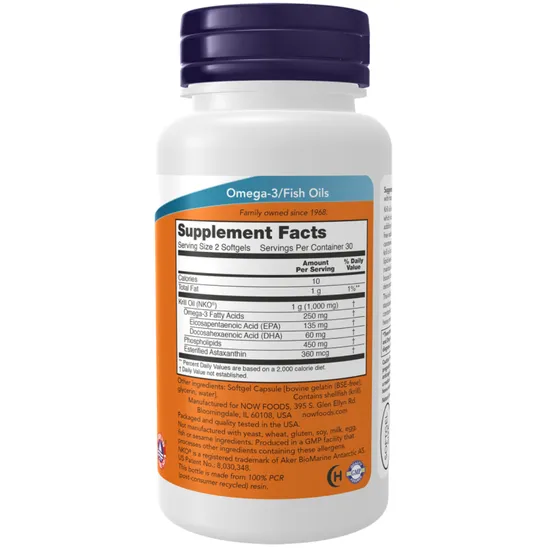 NOW Foods Krill Oil 500mg 60 Softgels