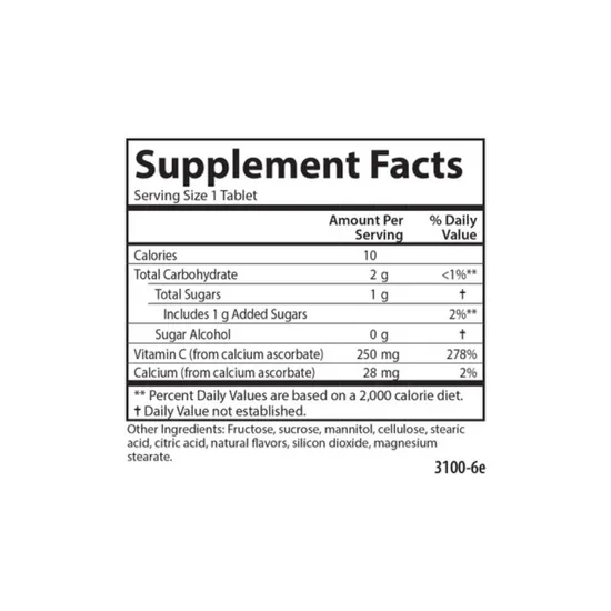 Carlson Labs Kid's Chewable Vitamin C 250mg Natural Tangerine Tablets 120