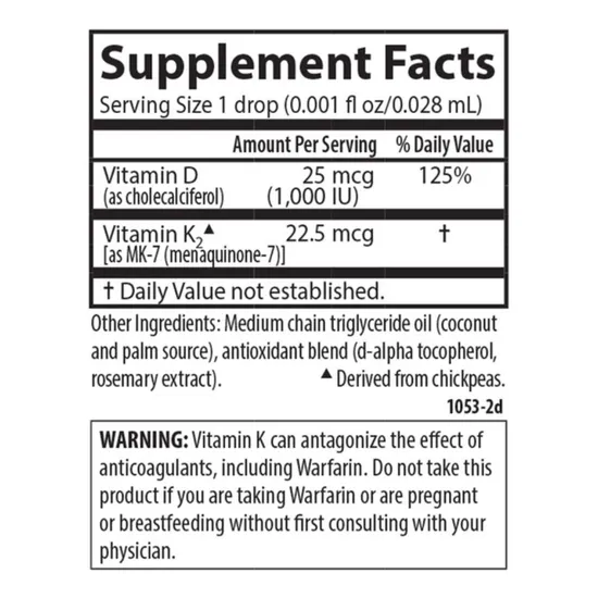 Carlson Labs Kid's Super Daily D3+K2 10ml