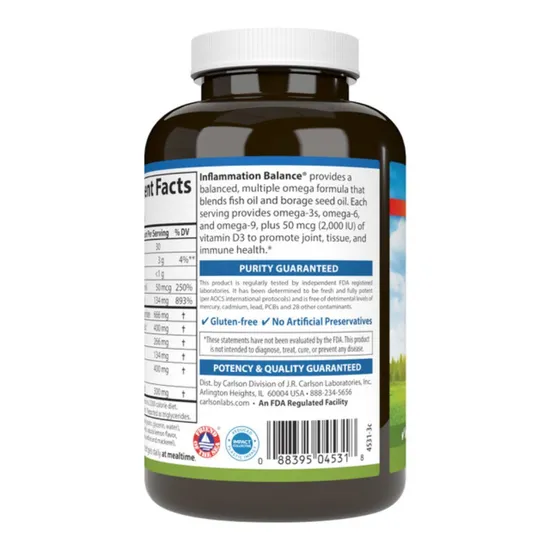 Carlson Labs Inflammation Balance Softgels 90 Soft Gels
