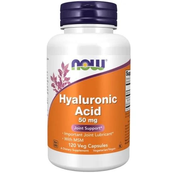 NOW Foods Hyaluronic Acid With MSM 50mg 120 Capsules