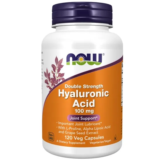 NOW Foods Hyaluronic Acid 100mg Double Strength 120 Capsules