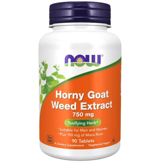 NOW Foods Horny Goat Weed Extract 750mg 90 Tablets