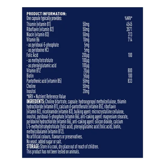 Higher Nature High Strength B Complex 90 Capsules