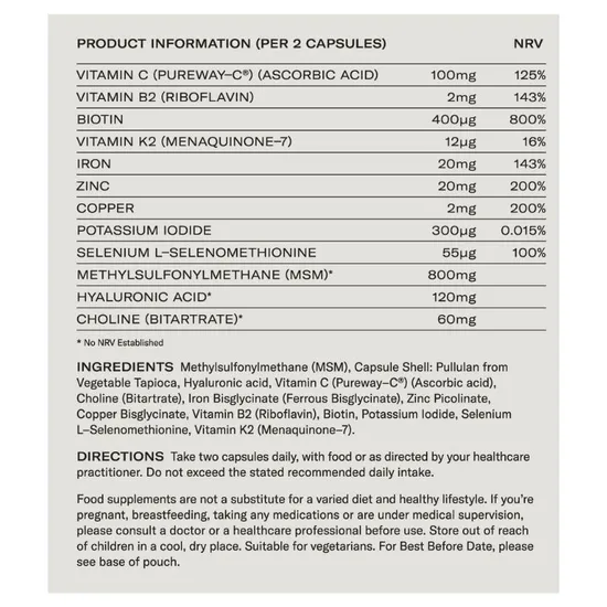 SOW Minerals Hair, Skin & Nails Capsules 60 Capsules