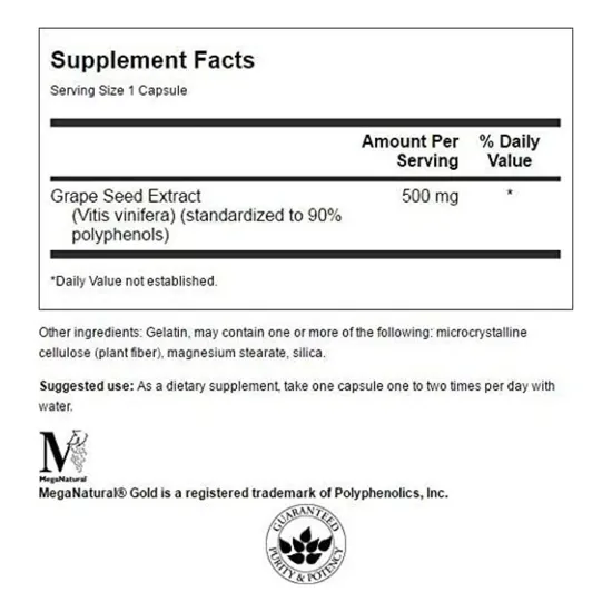Swanson Grape Seed Extract Maximum Strength 60 Capsules