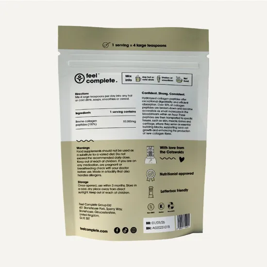 Feel Complete Grass Fed Protein Collagen Powder 140g