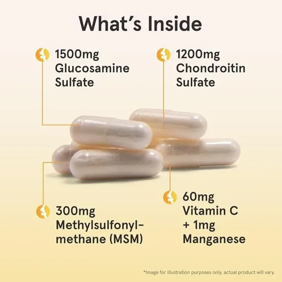 Jarrow Formulas Glucosamine + Chondroitin + MSM 120 Capsules