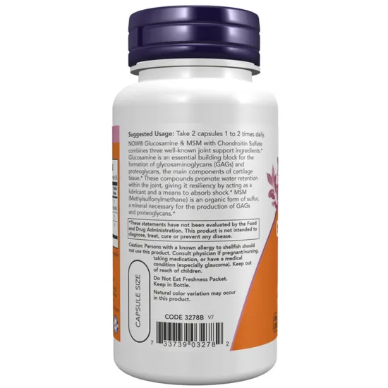 NOW Foods Glucosamine & MSM 60 Capsules