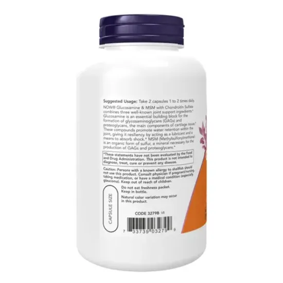 NOW Foods Glucosamine & MSM Capsules 180 Capsules