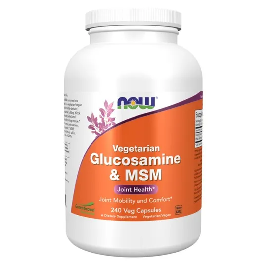 NOW Foods Glucosamine & MSM Vegetarian Capsules 120 Capsules