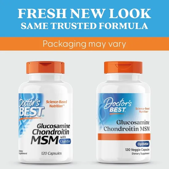 Doctor's Best Glucosamine Chondroitin MSM With OptiMSM 120 Capsules