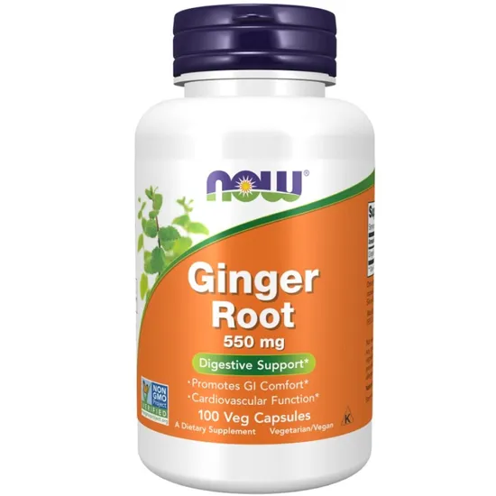 NOW Foods Ginger Root 550mg 100 Capsules