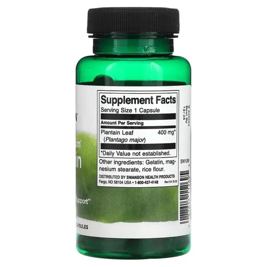Swanson Full Spectrum Plantain Leaf Capsules 400mg x 60