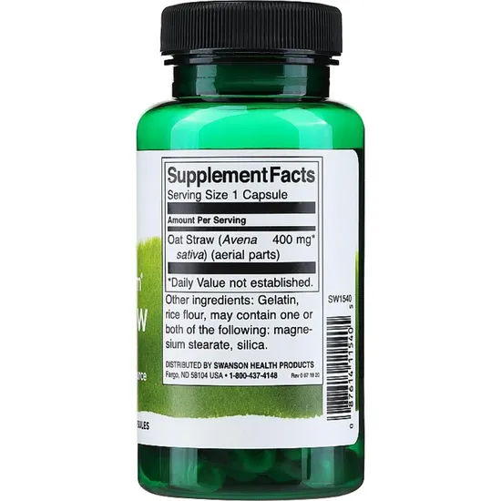 Swanson Full Spectrum Oat Straw 400mg Capsules 60 Capsules