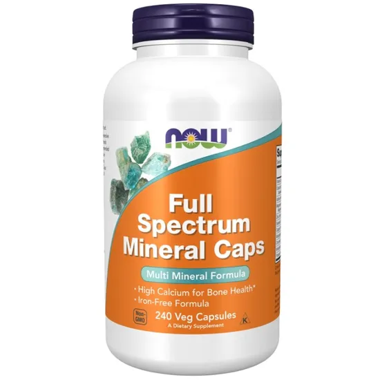 NOW Foods Full Spectrum Minerals Iron-Free Capsules 120 Capsules