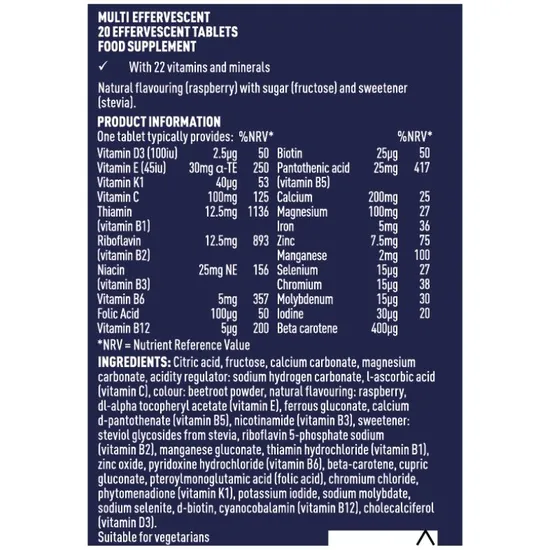 Higher Nature Fizzy Multi Effervescent Tabs 20