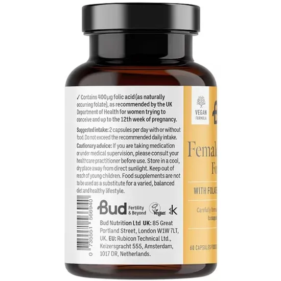 Bud Nutrition Female Fertility Formula Tablets 60 Tablets