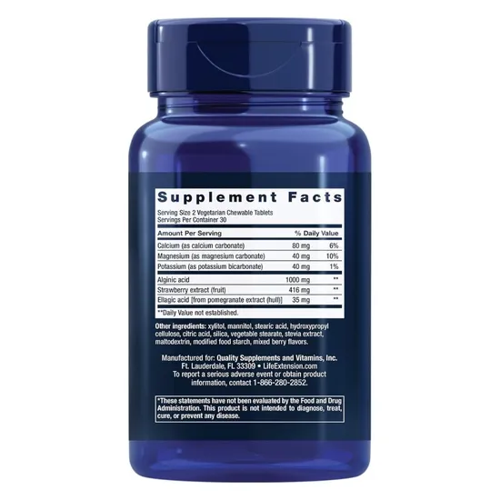 Life Extension Esophageal Guardian Berry Flavour Chew Tabs 60