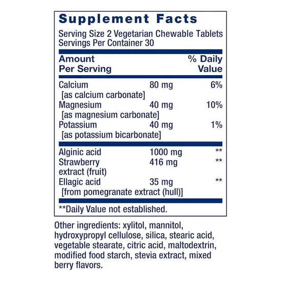 Life Extension Esophageal Guardian Berry Flavour Chew Tabs 60