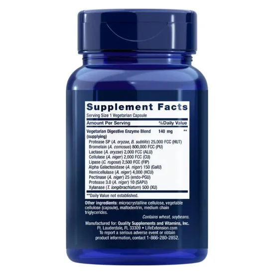 Life Extension Enhanced Super Digestive Enzymes 60 Veg Caps