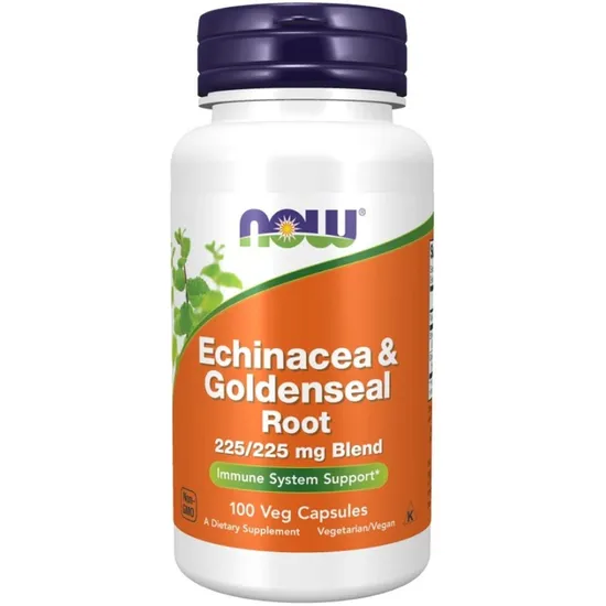 NOW Foods Echinacea & Goldenseal Root Capsules 100 Capsules
