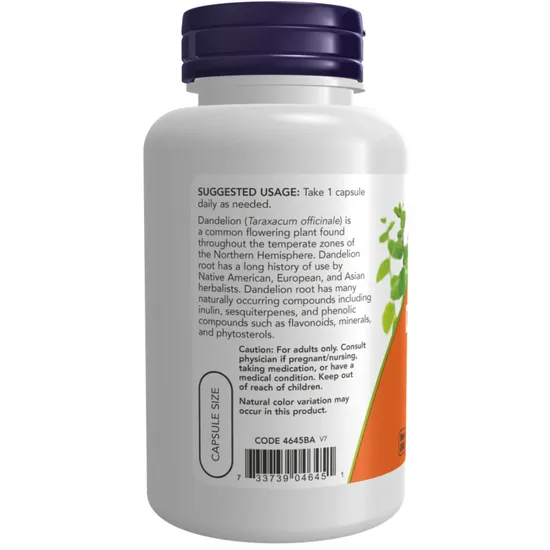 NOW Foods Dandelion Root 500mg Capsules 100 Capsules