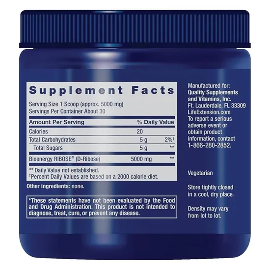 Life Extension D-Ribose Powder 150g