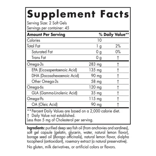 Nordic Naturals Complete Omega Junior 283mg Lemon 90 Mini Softgels