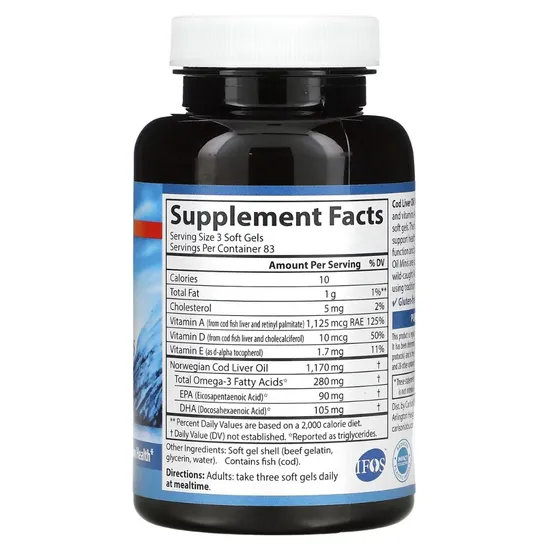 Carlson Labs Cod Liver Oil 280mg Mini Softgels 250