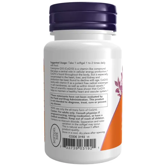 NOW Foods CoQ10 With Selenium & Vitamin E 50mg-50 Softgels