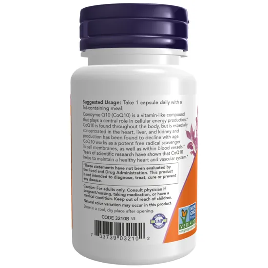 NOW Foods CoQ10 With Hawthorn Berry 100mg Capsules 90