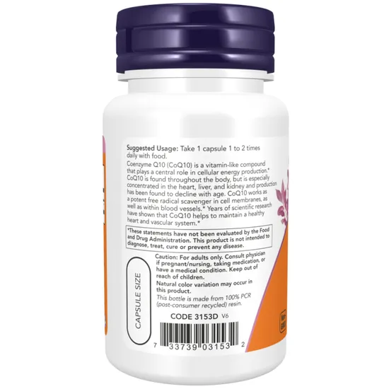NOW Foods CoQ10 60mg 60 Capsules