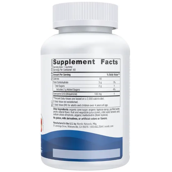 Nordic Naturals CoQ10 100mg Strawberry Gummies 60 Gummies