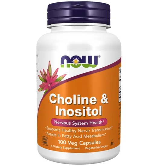 NOW Foods Choline & Inositol 500mg Capsules 100 Capsules