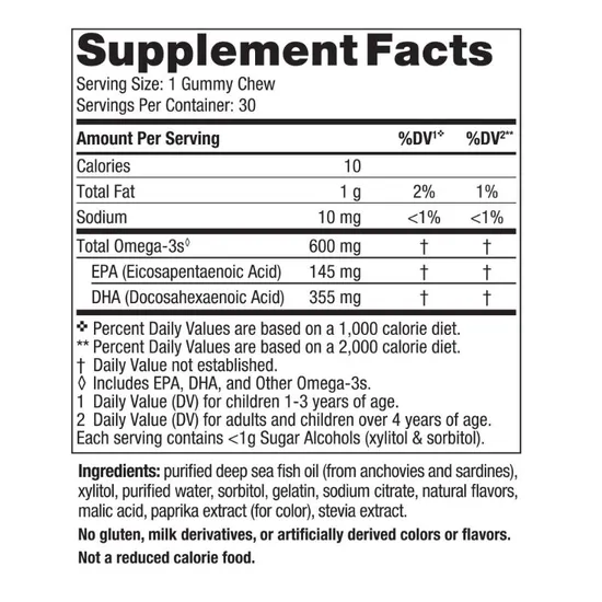 Nordic Naturals Children's DHA 600mg Gummies 30 Gummies