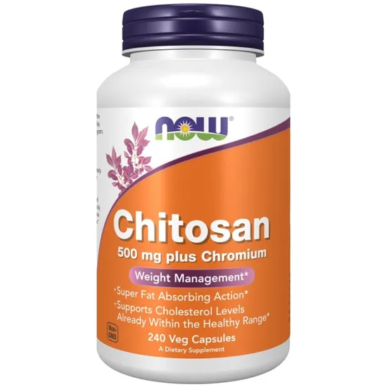 NOW Foods Chitosan 500mg Plus Chromium Capsules 120 Capsules