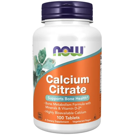 NOW Foods Calcium Citrate With Minerals & Vitamin D-2 100 Tablets