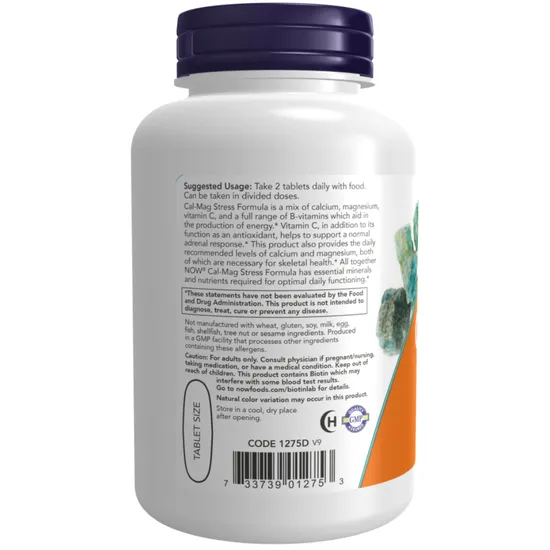 NOW Foods Cal-Mag With B-Complex & Vitamin C 100 Tablets